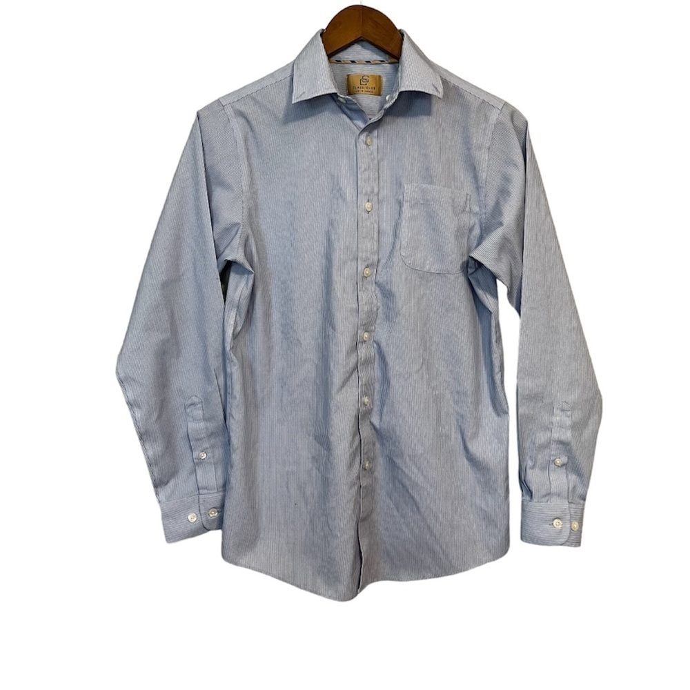 Classic Club Blue Check Print Button Down Shirt